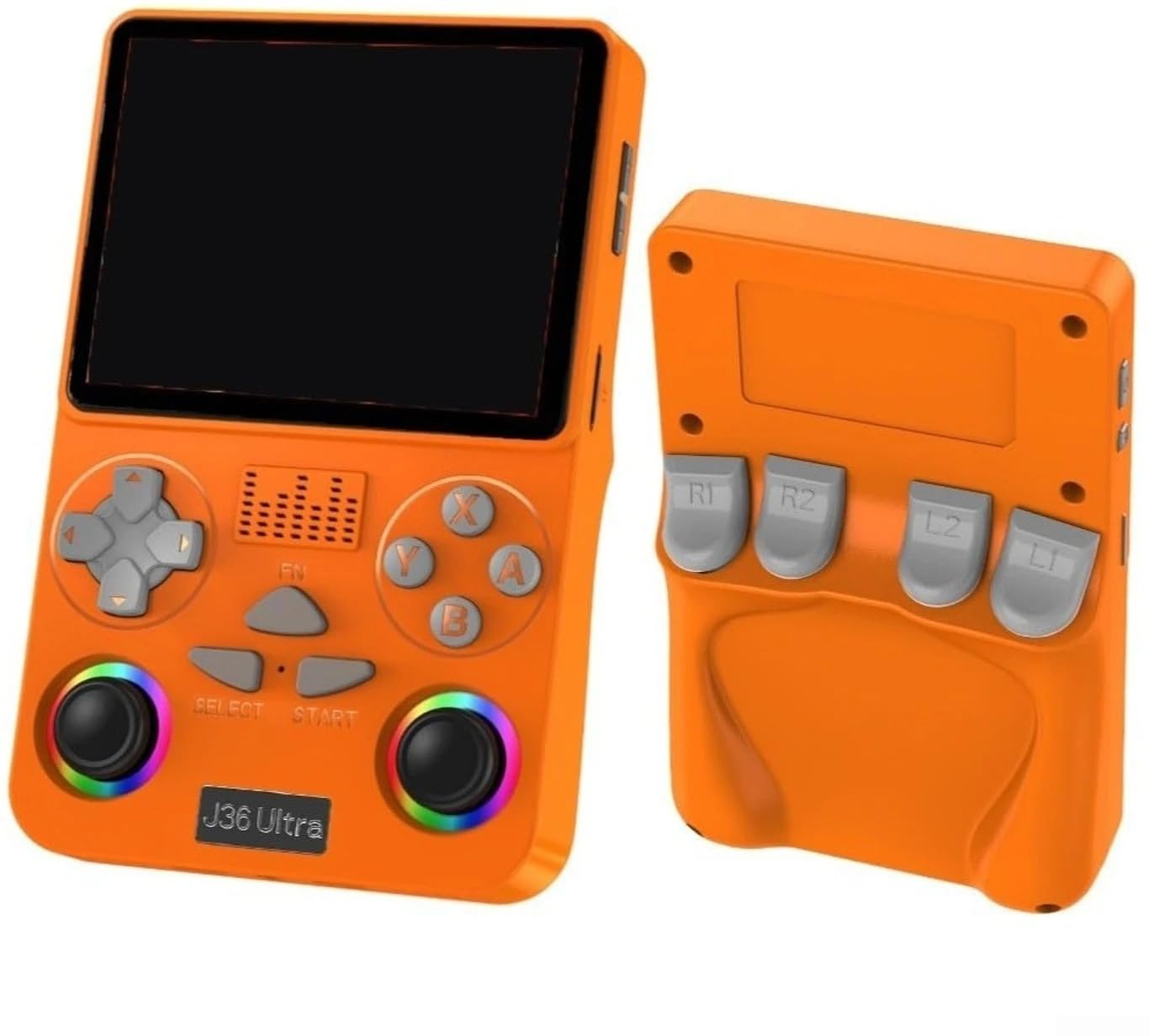J36 Ultra Retro Handheld Game Console WIFI 3.5 IPS Screen Orange - Image 5