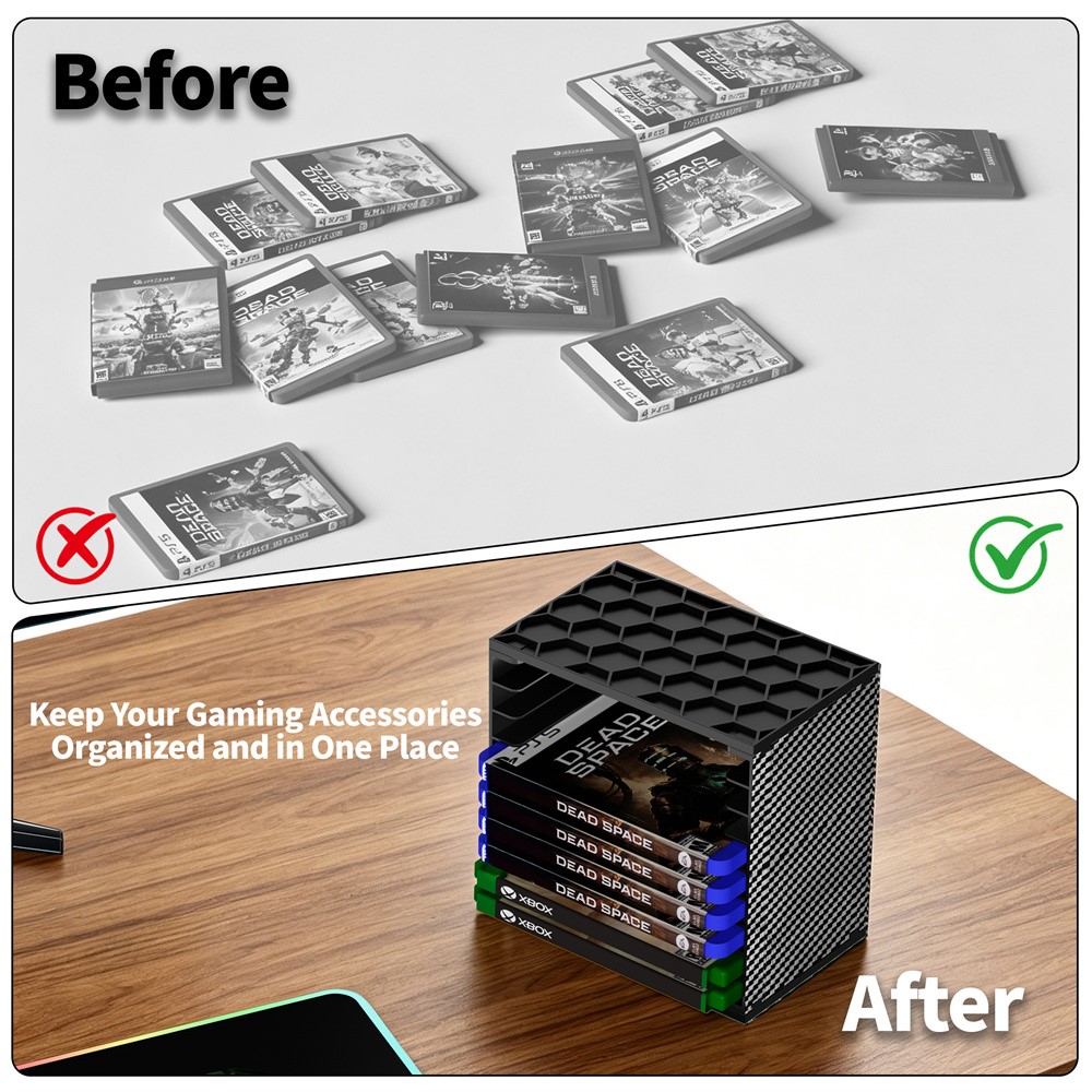Game Disc Storage Tower DIY Modular 18 Disc Nintendo Switch / PS5 / PS4 / Xbox MZ 8056 Black Game Disc Storage Tower DIY Modular 18 Disc Nintendo Switch / PS5 / PS4 / Xbox MZ 8056 Black - Image 5