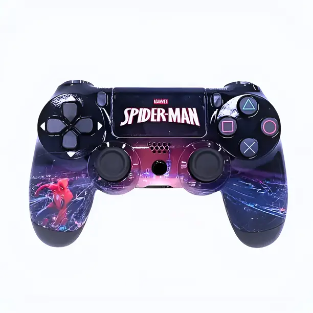 Spiderman 2 Double Motor Vibration 4 Wireless Game Controller For PS4 Black - Image 2