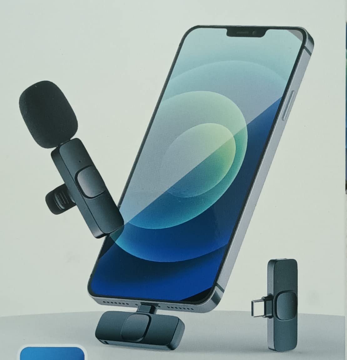 Accede Wireless Microphone, Digital Mini Portable Recording Clip Mic with Receiver for All Type-C Mobile Phones Camera Laptop for Vlogging YouTube Online Class, Zoom Call - Image 1