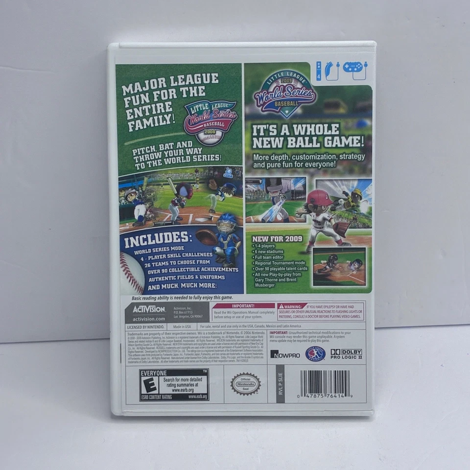 Little League World Series Baseball Double Play Wii ( Preowned ) - Image 3