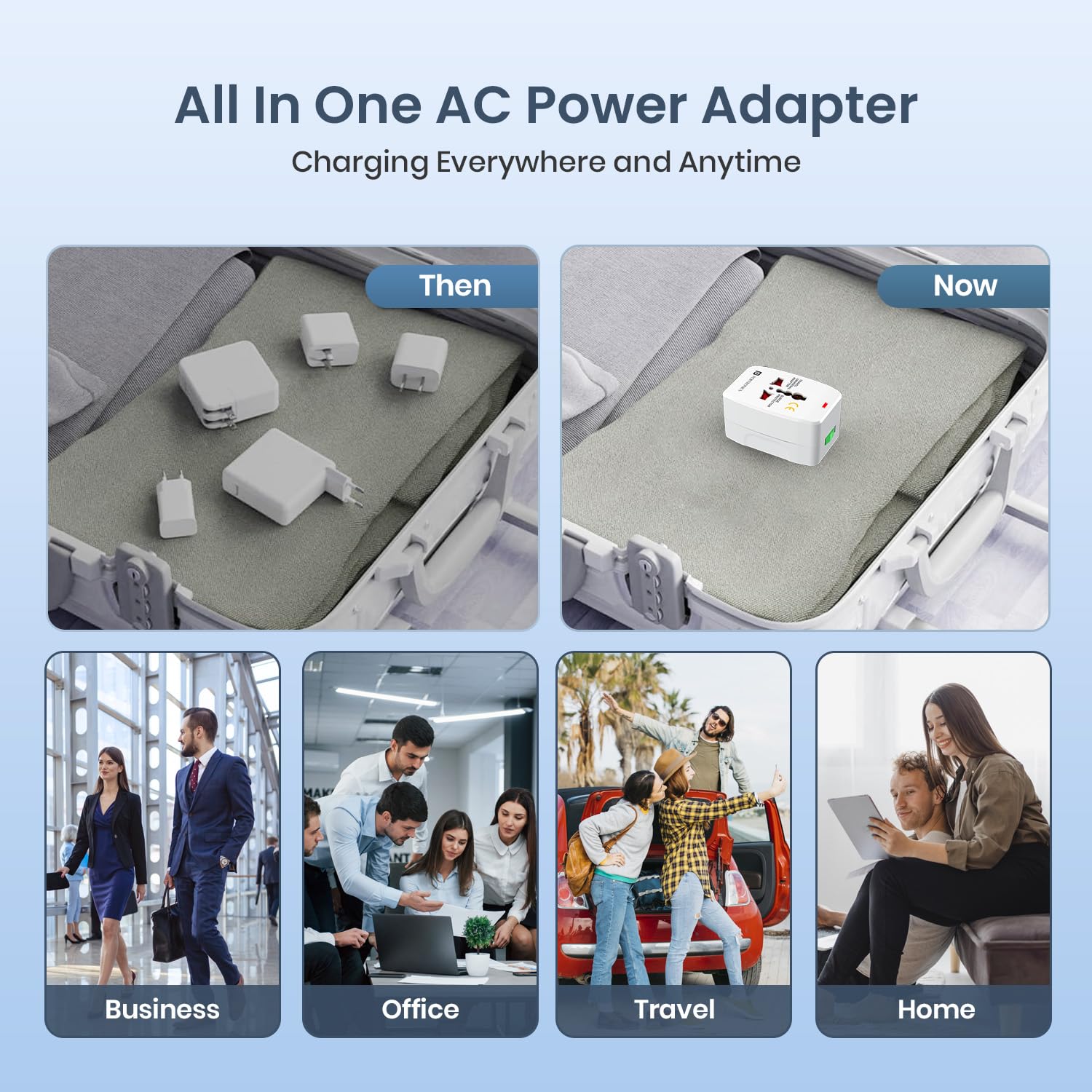 Portronics POR3143 Juicemate Go Universal Travel Adapter with 6A AC Socket Output,Universal AC White - Image 5