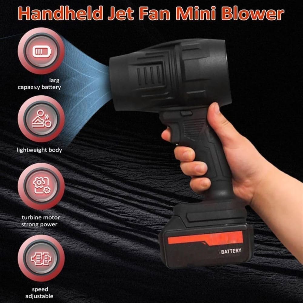 Electric Handheld Air Blower, 48V Cordless Turbo Blower for Home, Car And Outdoor, High-Speed Air Blower with Rechargeable Battery And Fast Charger - Image 6