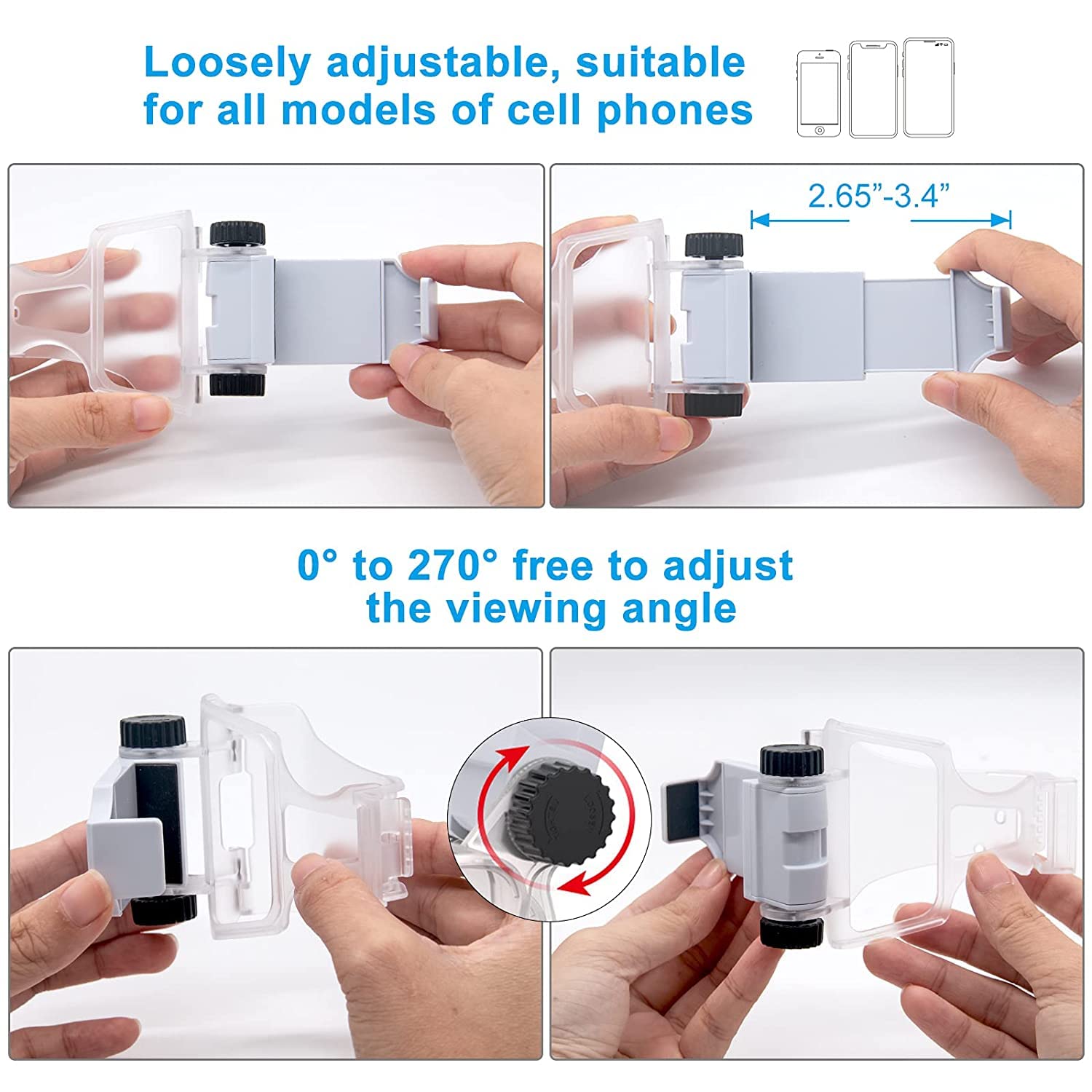 Mobile Phone Clip Holder for PS5 Controller Foldable Mobile Phone Stand Mount Clamp Bracket with Adjustable Stand for PlayStation 5 Wireless Controller (PS5 Controller Not Included) - Image 3