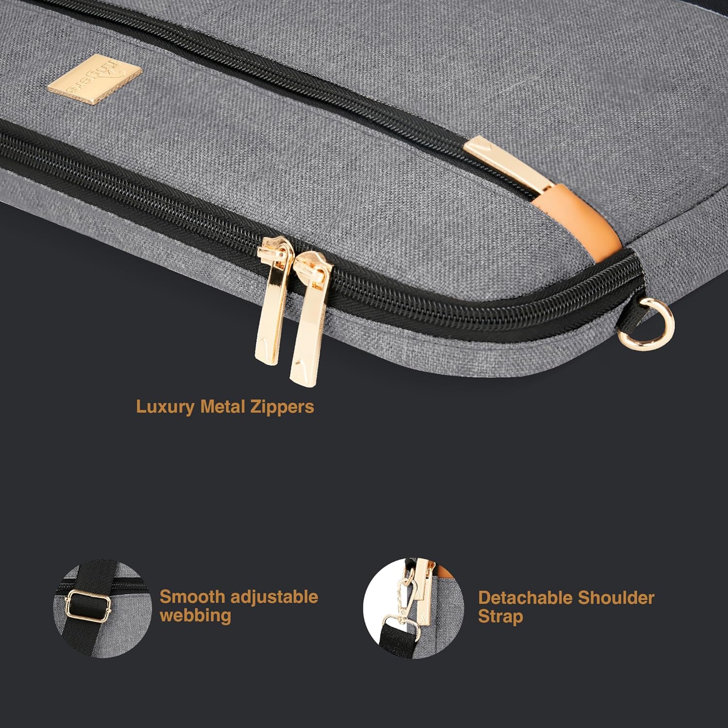 FINGERS PrestigePro-S3 Premium Laptop Bag with detachable shoulder sling Sleek Design, Superior Protection, Built-in padded sleeve, Fits 17" Laptops And Tablets, Splash-proof And scratch-resistant - Image 6