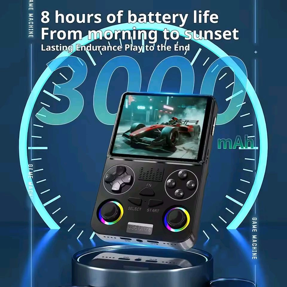 J36 Ultra Retro Handheld Game Console WIFI 3.5" IPS Screen,20000+ Classic Games,64G TF Card, 3000mAh Battery,Portable Gaming Player for Travel,Gift for Teen or Partner Black - Image 4