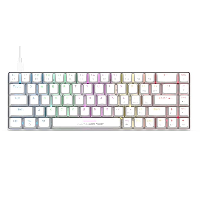 Cosmic Byte CB-GK-36 Artemis Wired RGB Mechanical Keyboard Outemu Swappable Blue Switches (White) Cosmic Byte CB-GK-36 Artemis Wired RGB Mechanical Keyboard Outemu Swappable Blue Switches (White) - Image 1