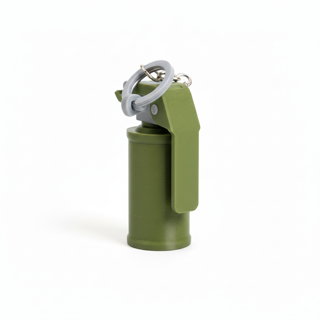 3D Printed M18 Tactical Smoke Grenade Keychain - Image 3