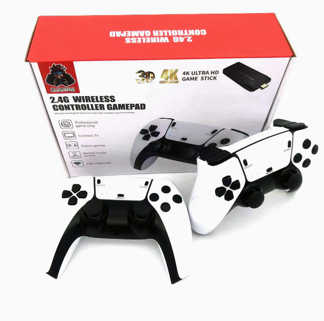 Retro Game Console Stick, Classic Video Games with 4K HDMI, Built-in 19 Emulators, 20000+ Games - Plug & Play TV Video Gaming Stick with Upgrade Dual 2.4G Wireless Controllers - Image 2