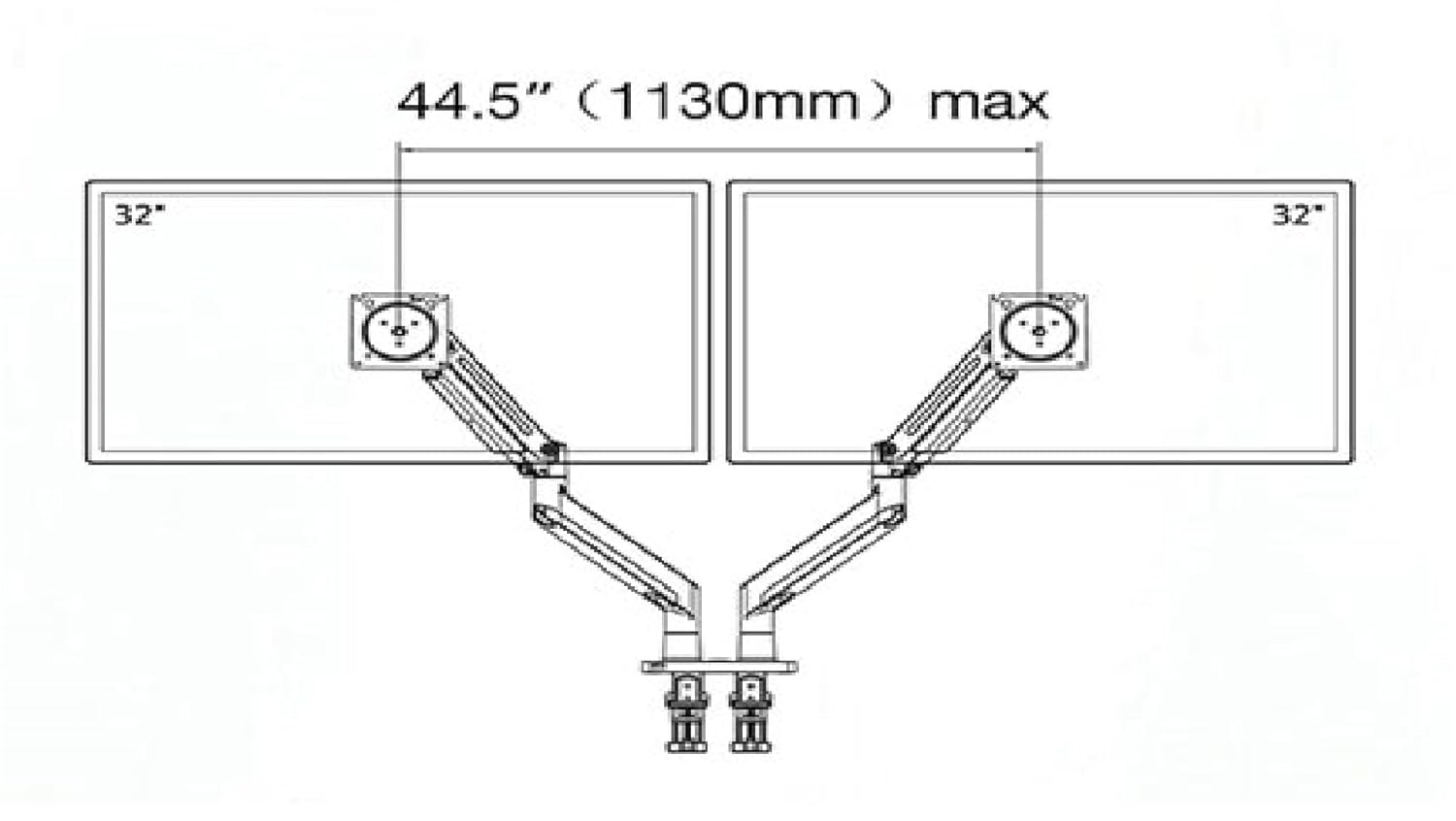 Portronics POR 3421 Aerolift Duo Dual Monitor Vertical Desk Arm Gas Spring Full Motion Swivel Monitor Mount with for up to 32 inch Monitors with Load Capacity from 4.4~30lbs for Each Arm Height Adjustable Monitor - Image 7