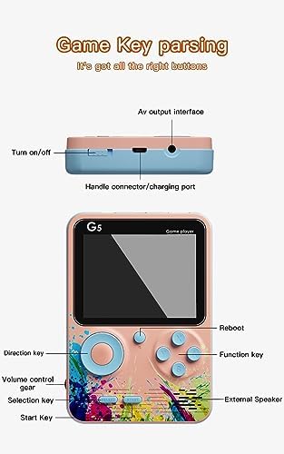 G5 500 in 1 Retro Video Game Box, Best Gift for Kids, 500 Games Like Mario, Contra, Tank, Bomber Man, Etc., Handheld Classic Game PAD Can Play On TV, Only for 1 Player. - Image 9