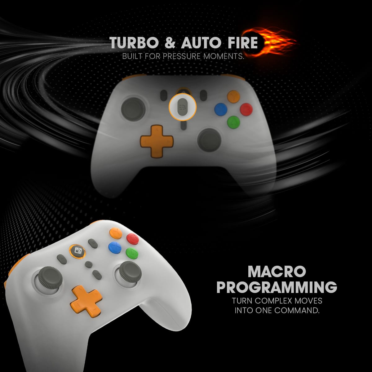Cosmic Byte Blitz Tri-Mode Controller for PC, TMR Joystick, HE Triggers, 1000Hz Polling, Software & Charging Dock Support, Upgraded Model Retro - Image 4