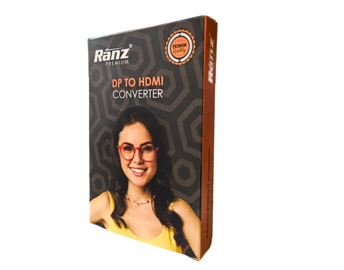 RANZ, DisplayPort to HDMI Adapter, Converter DP Male to HDMI Female Cable Converter Gold-Plated Cord for HD Monitors, Displays and HDTV's - Image 3