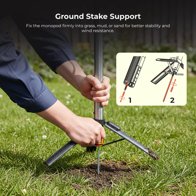 Digitek DTR 470SS Foldable Tripod Selfie Stick, Wireless Remote And 3 Leg Tripod Base, 4.67 Ft Max Height, 360 Degree, Smartphone for Vlogging, Reels - Image 10