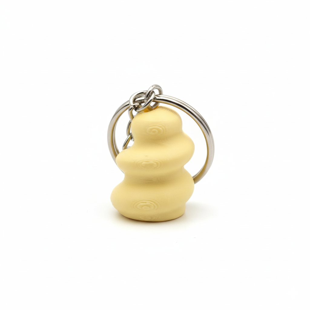 3D-Printed Rock Cairn Keychain - Image 1