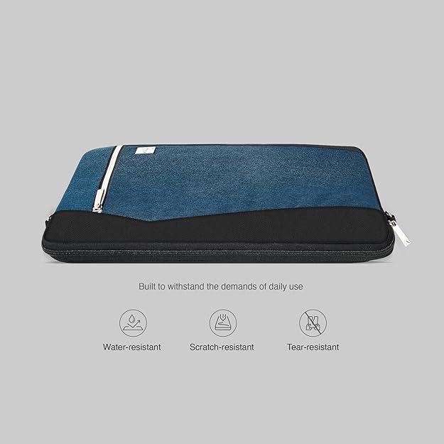 FINGERS BlueLagoon-S1 Premium Laptop Bag with detachable shoulder sling (Sleek Dual-Compartment for Work And Play, Built-in padded sleeve, fits 15.6” Laptops And Tablets, Splash-proof And scratch-resistant) - Image 7