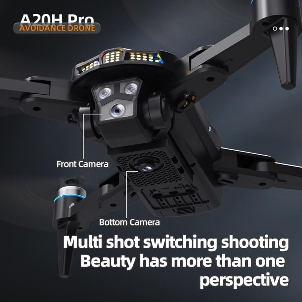 T6 Pro Drone Dual Camera 4k Optical Flow Positioning Remote Control Flying Quadcopter Gesture Video Drone with Brushless Motor and Obstacle Avoidance 4.5 Inch LCD Display - Image 4