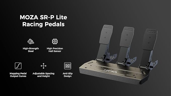 MOZA R5 Advanced Racing Simulator Bundle for PC Realistic Driving Experience, Featuring High-Performance Wheelbase and SR-Lite Pedals MOZA R5 Advanced Racing Simulator Bundle for PC Realistic Driving Experience, Featuring High-Performance Wheelbase and SR-Lite Pedals - Image 8
