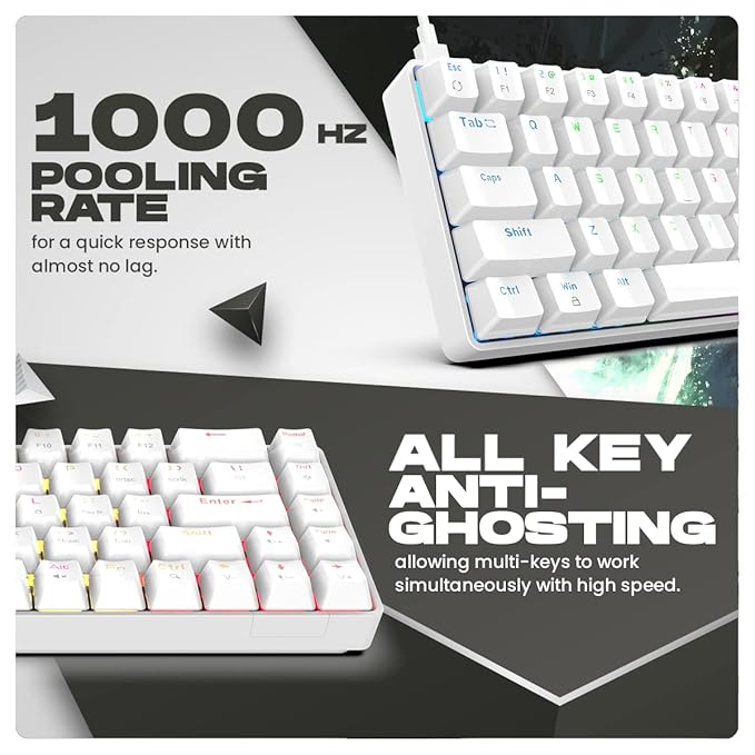 Cosmic Byte CB-GK-36 Artemis Wired RGB Mechanical Keyboard Outemu Swappable Blue Switches (White) Cosmic Byte CB-GK-36 Artemis Wired RGB Mechanical Keyboard Outemu Swappable Blue Switches (White) - Image 4