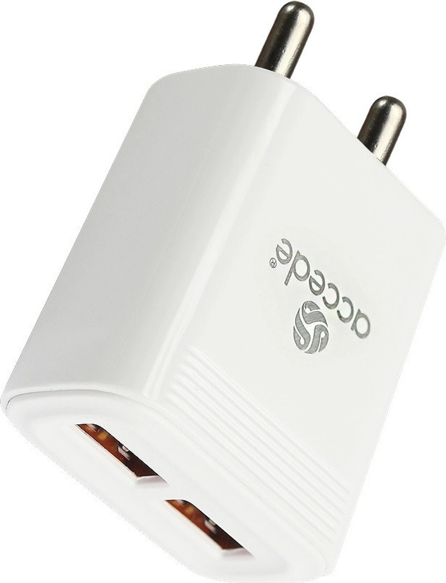Accede A103C 3.1A Wall Charger 2 USB Port for Mobile with Type C Cable White, Cable Included - Image 3