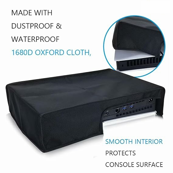 Horizontal Dust Cover For Ps5 Console Dust Guard For PS5 Slim and Disk Edition ( Black ) - Image 4