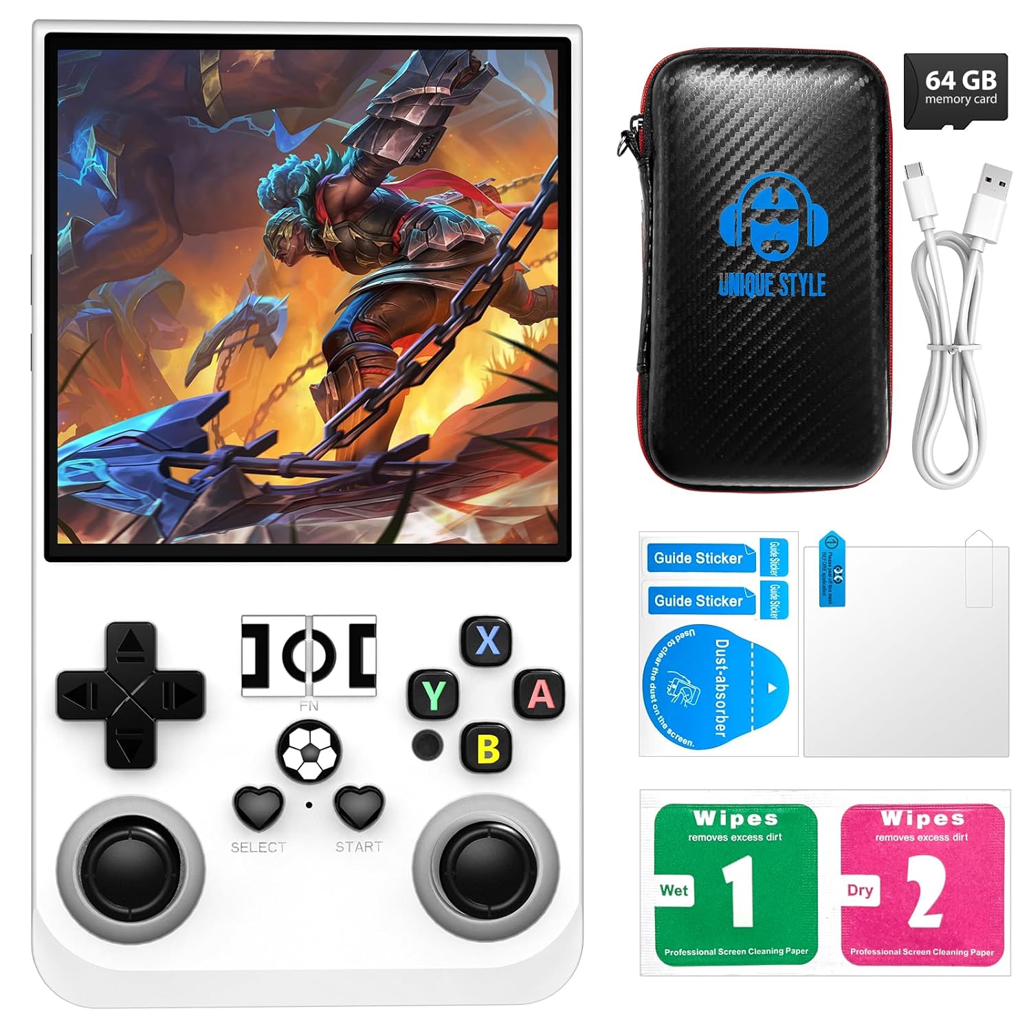 R36MAX 64gb Retro Handheld Game Console White - Image 9