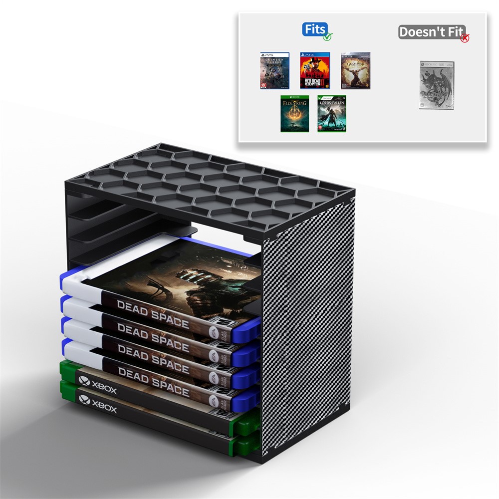 Game Disc Storage Tower DIY Modular 18 Disc Nintendo Switch / PS5 / PS4 / Xbox MZ 8056 Black Game Disc Storage Tower DIY Modular 18 Disc Nintendo Switch / PS5 / PS4 / Xbox MZ 8056 Black - Image 3