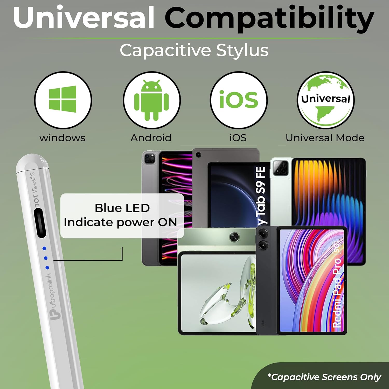 UltraProlink JOT Pencil 2, Stylus Pen for iPad, Android Tablets And Mobiles, Magnetic, 10Hr Use, Fast Charging, 12-Month Warranty, for iOS And Android - Image 3