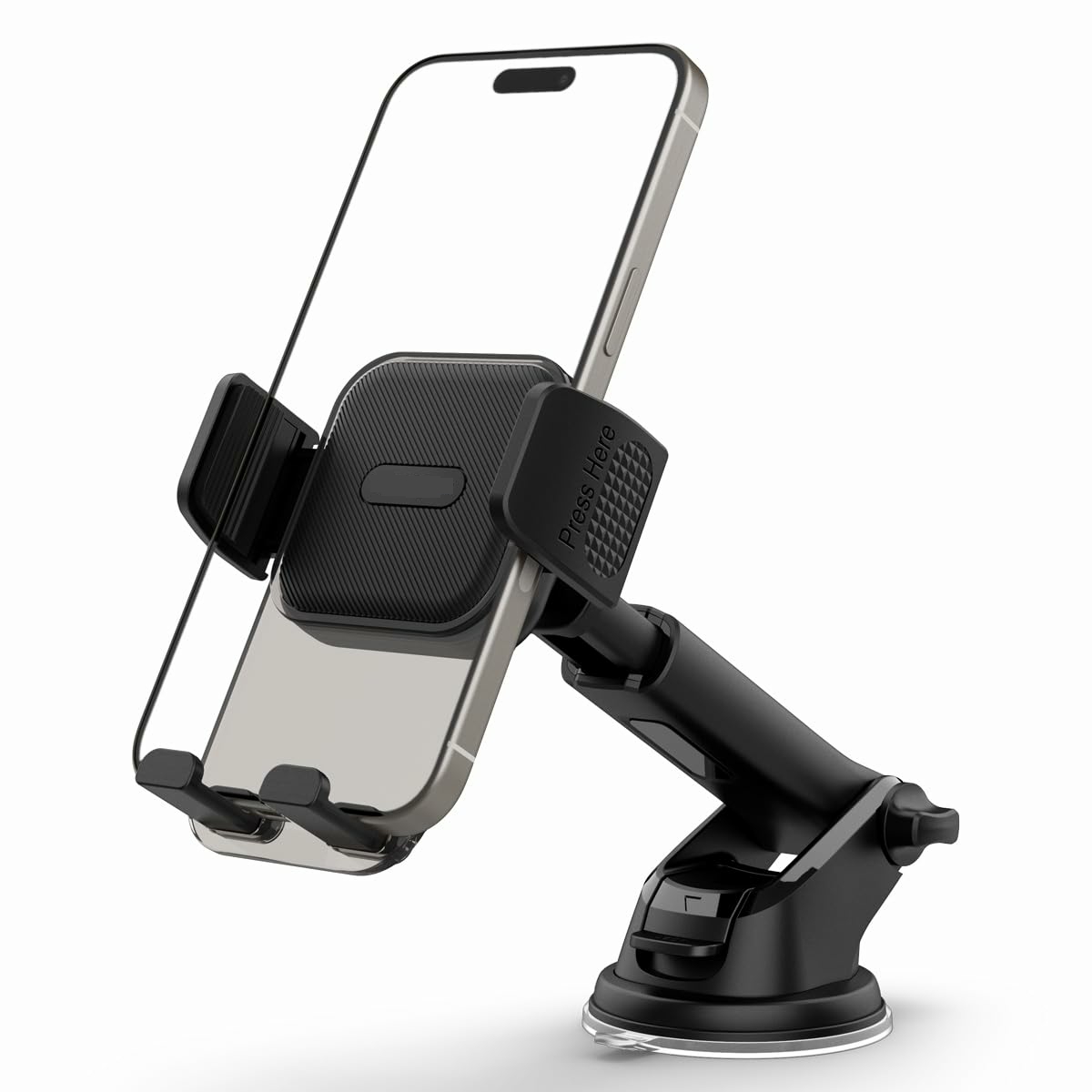 Accede A2007 Proficient Pro Dashboard Only Car Mobile Holder [Strong Suction Cup][360° Rotational][Stable Hold] Compatible with Most Smartphone Devices - Black - Image 1