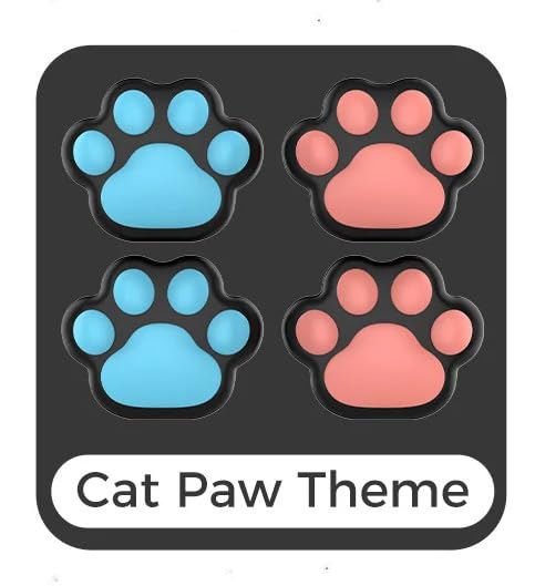 IINE Cat Paw Theme Thumb Grip Caps Switch 2 Joycon Controller, Gamed Theme Joystick Cover Compatible with Nintendo Switch 2 - Image 7