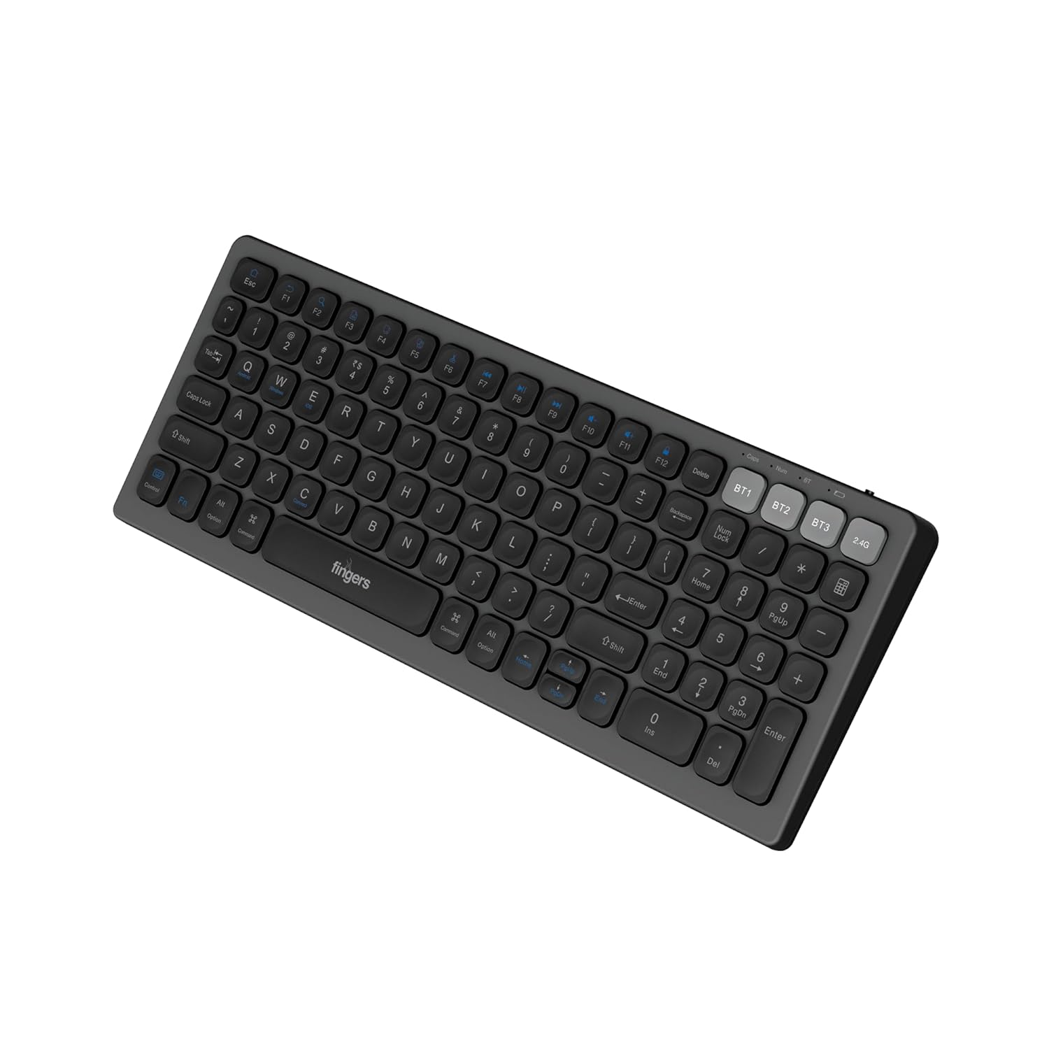 FINGERS ComboRegal-D4 Wireless Deskset Slim Design, X-Scissor Keys Laptop-Style Typing, Dual Mode USB + Bluetooth, Rechargeable Type-C, 1600 DPI And Multi-Device Compatible Carbon Grey - Image 5