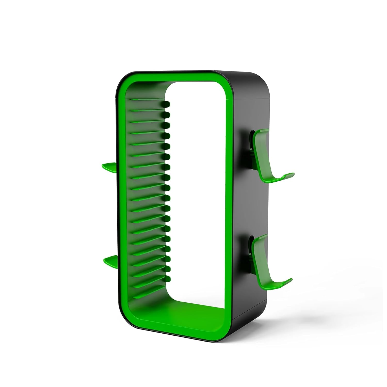 Game Disc Storage CD Rack Tower for PS5/Xbox Series, Holds 18 Game Discs, 4 Controller Green - Image 2
