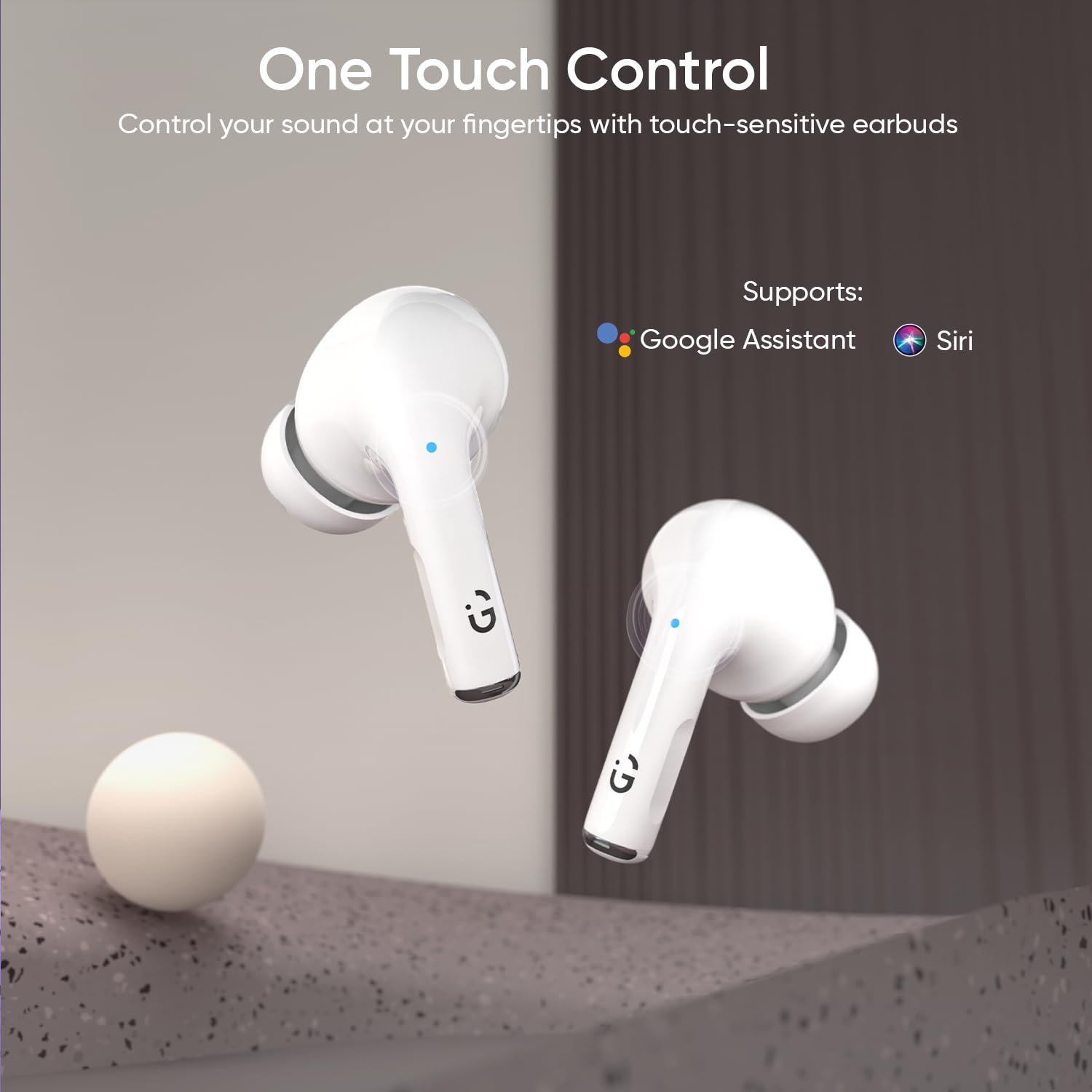 iGear Superbuds in-Ear TWS Earbuds with Bluetooth V5.4, Voice Assistance, 20H Playtime, Touch Control, Sweatproof, Clear Calls, Low Latency, White - Image 2