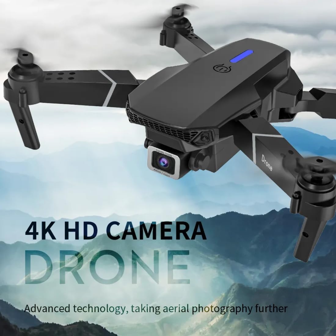 E88 Drone with 1080P Camera 2 Batteries One Key Take Off Land Altitude Hold Automatic Avoidance Obstacles 360° Flip with Aerial Photography Drone Multicolor - Image 3