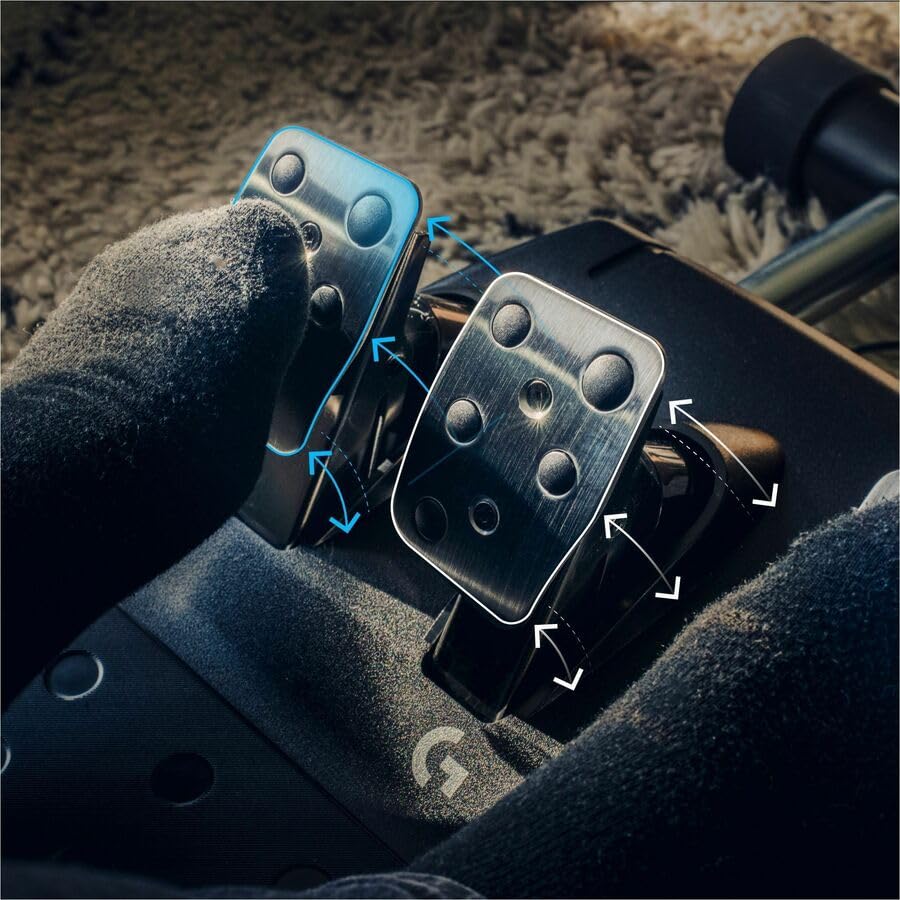 Logitech G923 Racing Wheel and Pedals for Xbox X|S, Xbox One and PC Featuring TRUEFORCE up to 1000 Hz Force Feedback, Responsive Pedal, Clutch Control - Image 3