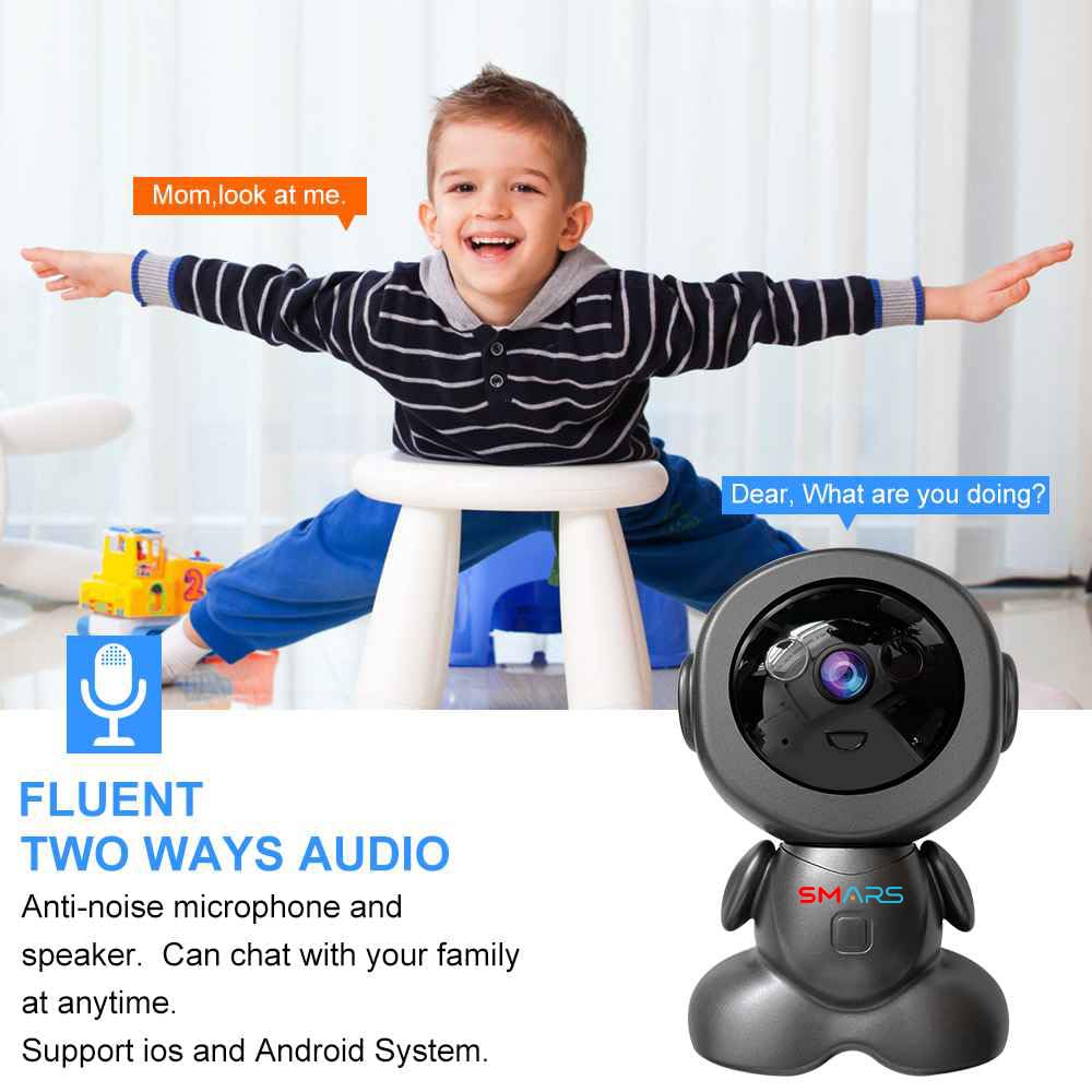 V380 4MP HD WiFi Robot CCTV Camera Audio And Video Recording,  Colour Night Vision,  Two Way Audio,  AI Motion Detection, 360° View,  Remote View - Image 3