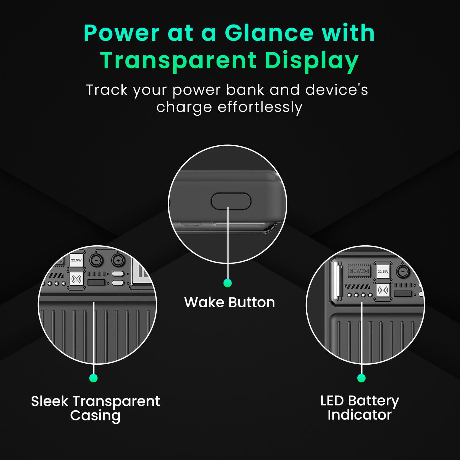 Portronics POR 2178 Luxcell Wireless Mini 10000 mAh 22.5W Fast Charging Power Bank, Supports Magnetic Charging Portronics POR 2178 Luxcell Wireless Mini 10000 mAh 22.5W Fast Charging Power Bank, Supports Magnetic Charging - Image 4