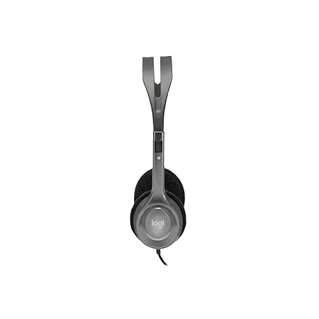 Logitech H110 Wired Headphones On Ear Headphones With Mic (Black) - Image 3