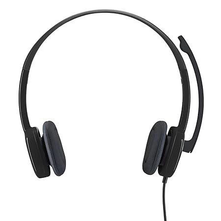 Logitech H151 Wired Headphones On Ear Headphones With Mic (Black) - Image 4