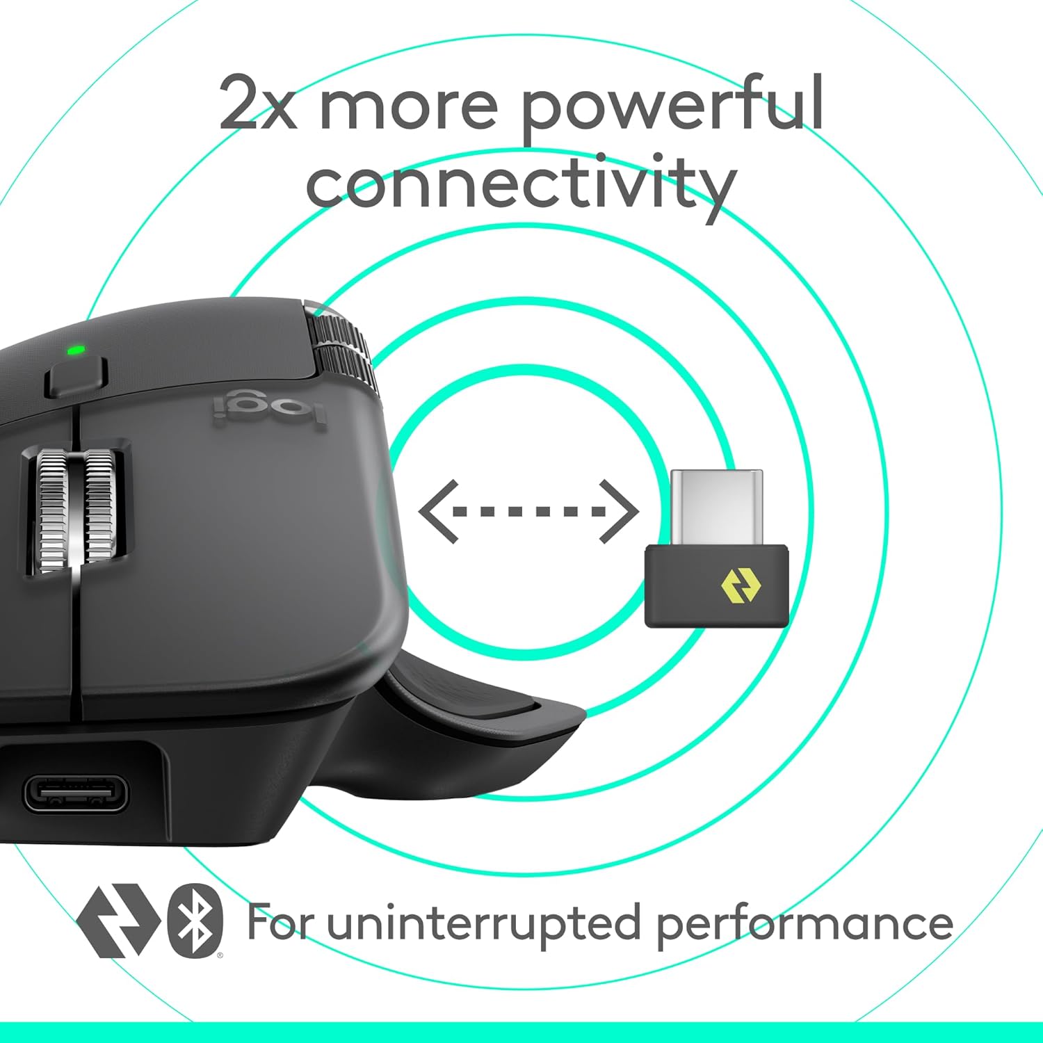 Logitech MX Master 4, Ergonomic Wireless Mouse with Advanced Performance Haptic Feedback, Ultra-Fast Scrolling, USB-C Charging, Bluetooth, Windows, MacOS - Graphite - Image 6
