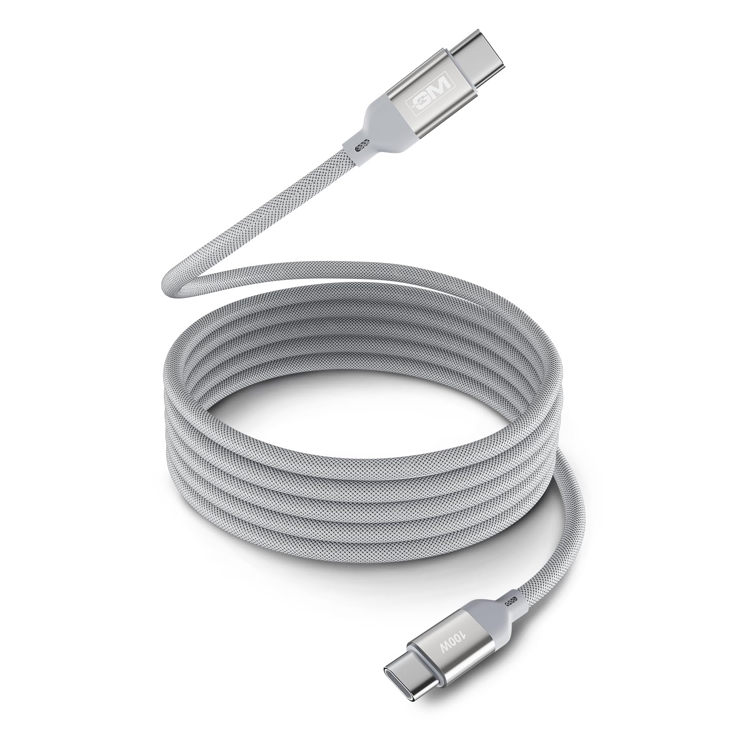 GM G+ Flash PD 100W Magnetic Type C Cable Seamless Charging White - Image 1