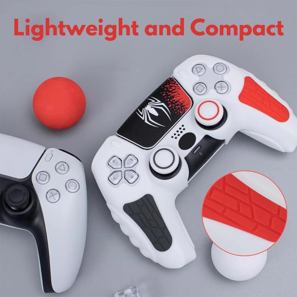 PS5 Controller Silicon Cover 2 Thumb Grip Spiderman Venom theme - Image 5