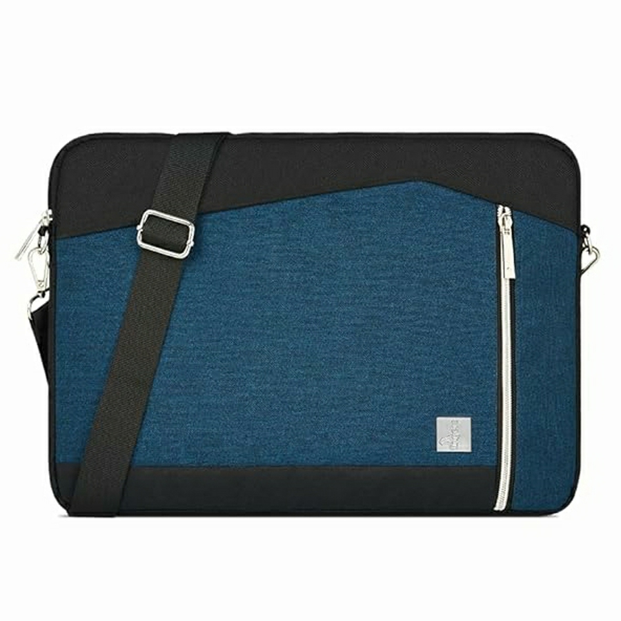 FINGERS BlueLagoon-S1 Premium Laptop Bag with detachable shoulder sling (Sleek Dual-Compartment for Work And Play, Built-in padded sleeve, fits 15.6” Laptops And Tablets, Splash-proof And scratch-resistant) - Image 1