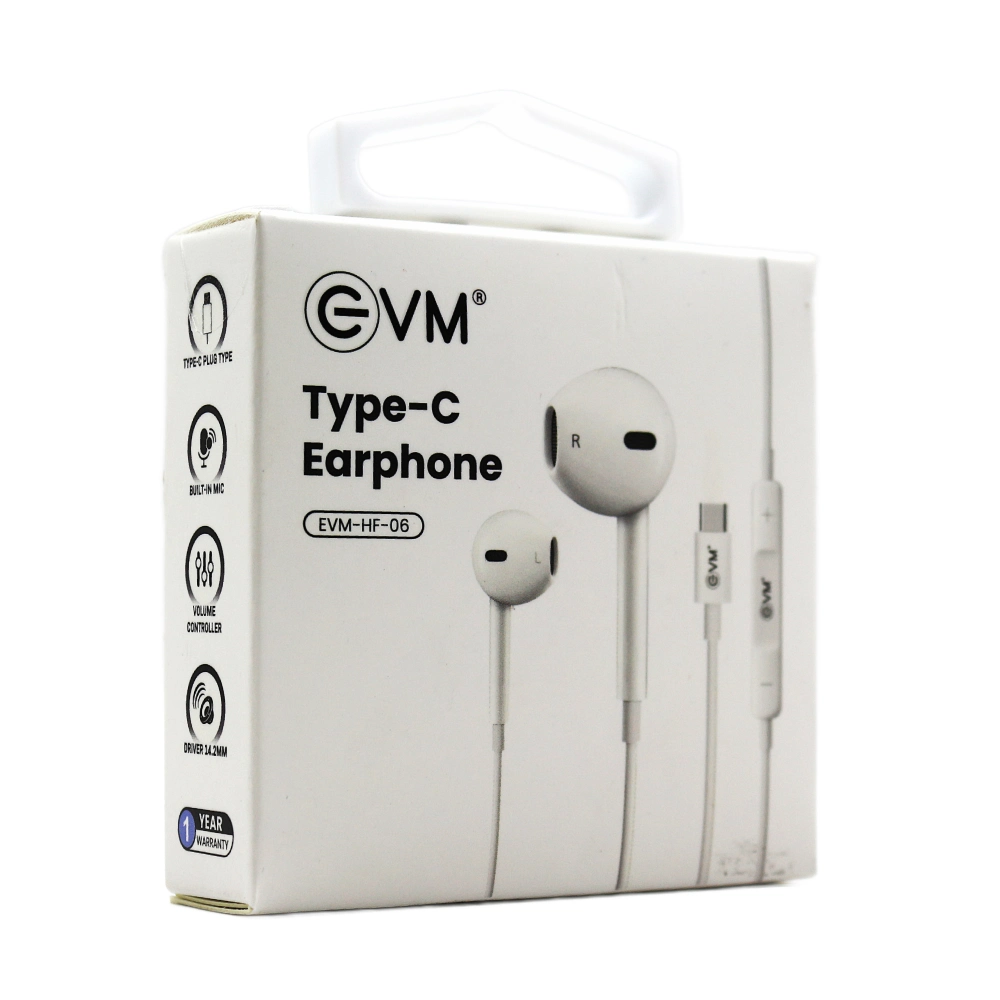 EVM-HF-06 Type-C Earphone Stereo Apple Design - Image 1