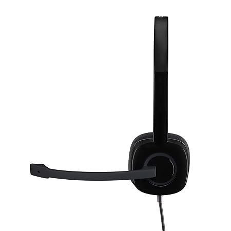 Logitech H151 Wired Headphones On Ear Headphones With Mic (Black) - Image 6