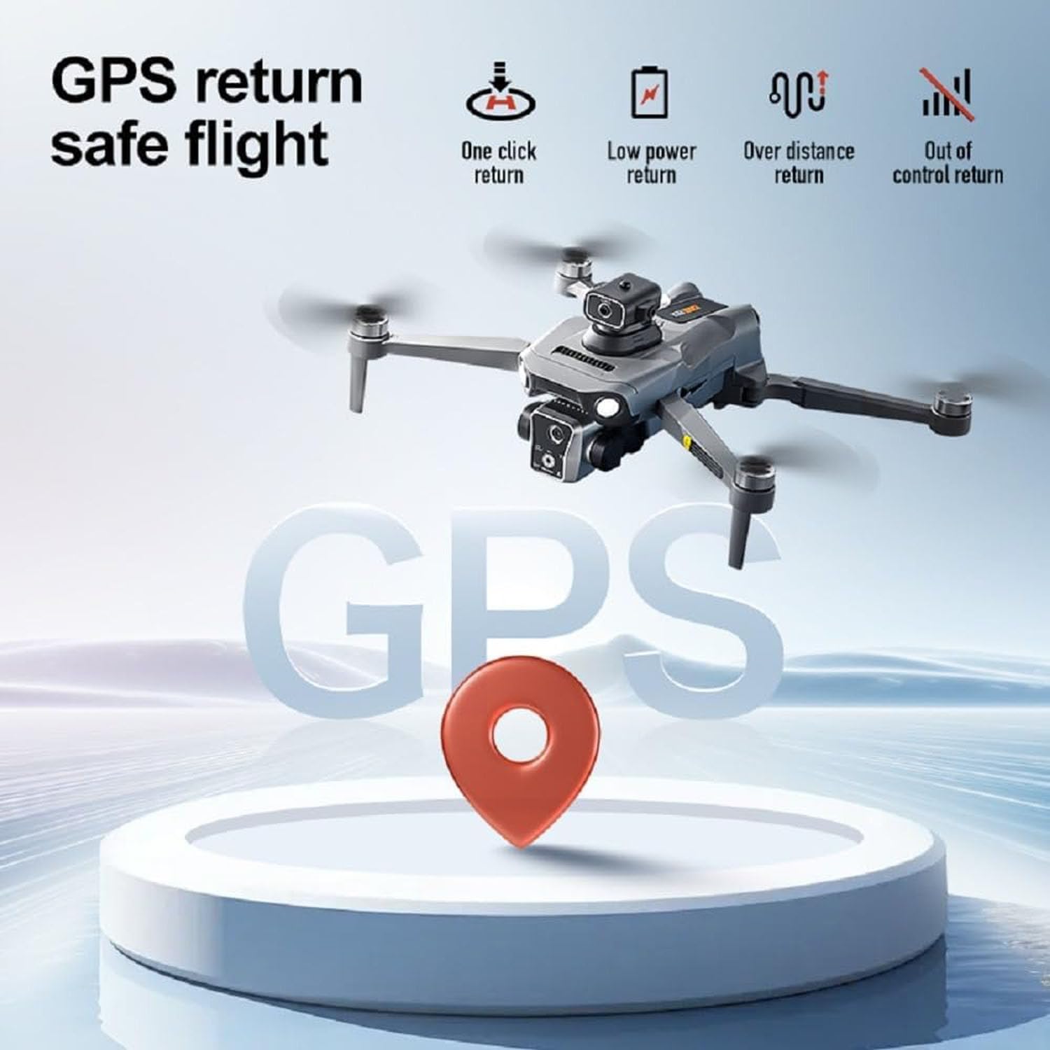 K19 max GPS Drone 4.5-inch Screen Controller, SD card, 2 Batteries, Airdrop, Brushless Motor, Obstacle Avoidance GPS Drone 4K Camera,Carrying Case - Image 8