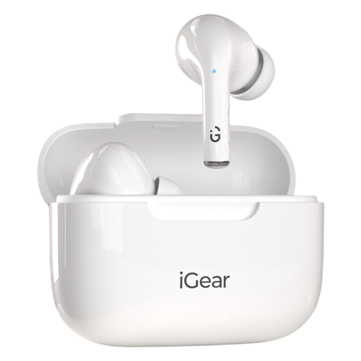 iGear Superbuds in-Ear TWS Earbuds with Bluetooth V5.4, Voice Assistance, 20H Playtime, Touch Control, Sweatproof, Clear Calls, Low Latency, White - Image 1