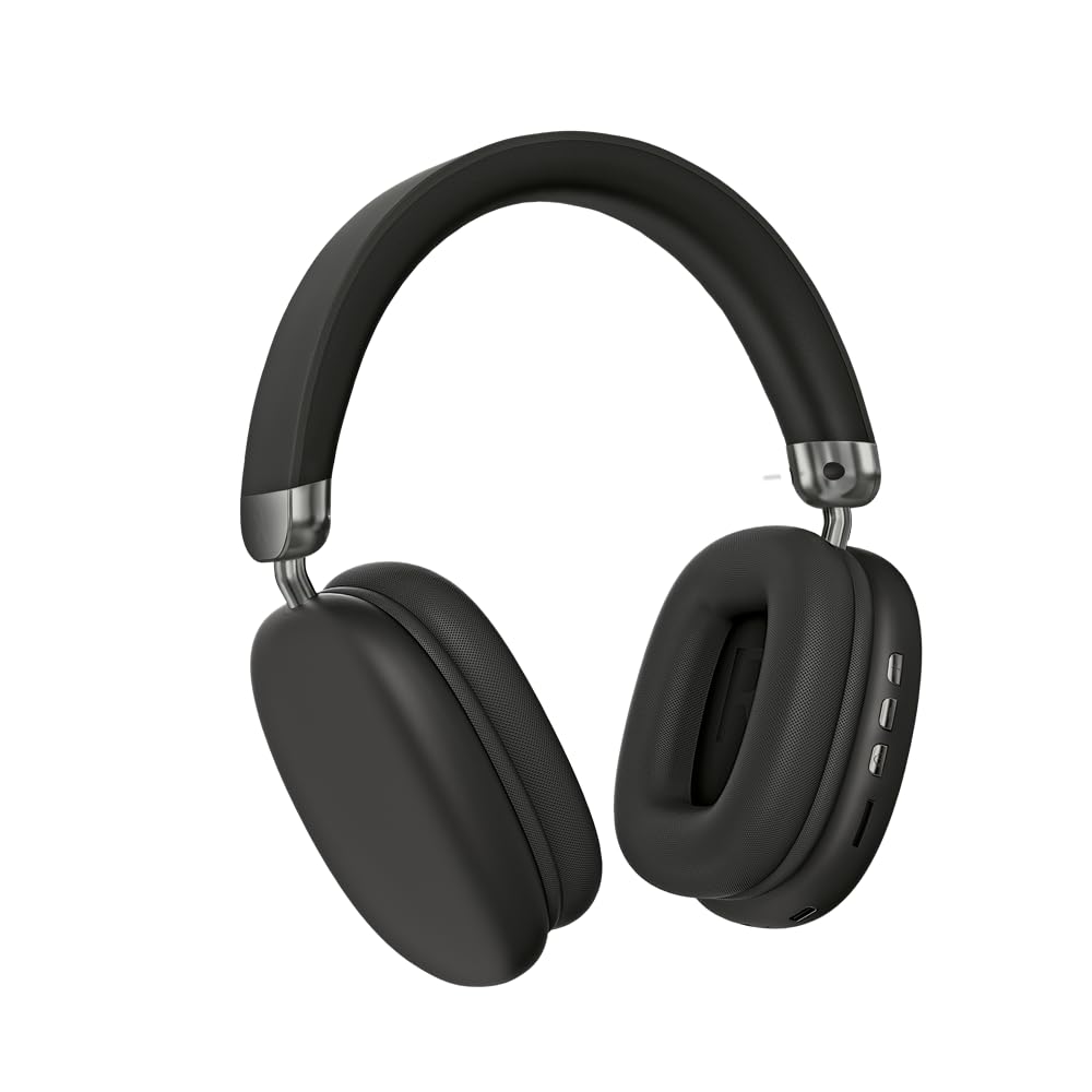 FINGERS Jovia H7 Wireless Over-Ear Headphones Immersive Bass, Luxe Design, 18Hour Playtime, Noise-Isolating Fit, Bluetooth | FM Radio | MicroSD | AUX, Made in India Gentle Grey - Image 3