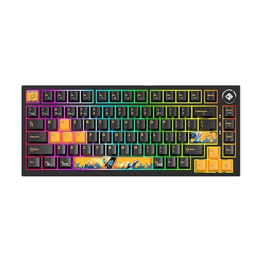 Cosmic Byte Phantom TKL Tri- Mode 2.4GHz + Bluetooth + Wired 5-PIN Hot Swap Mechanical Keyboard Black - Image 1