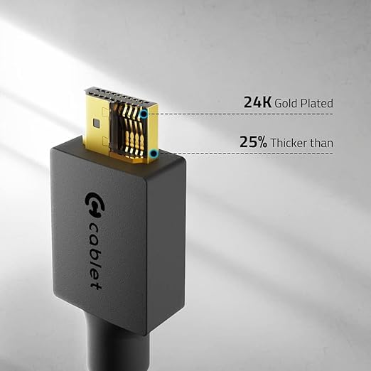 Cablet HDMI 2.0V Cable with Ethernet, 4K60Hz Ultra HD Resolution,10 Meters - Image 3